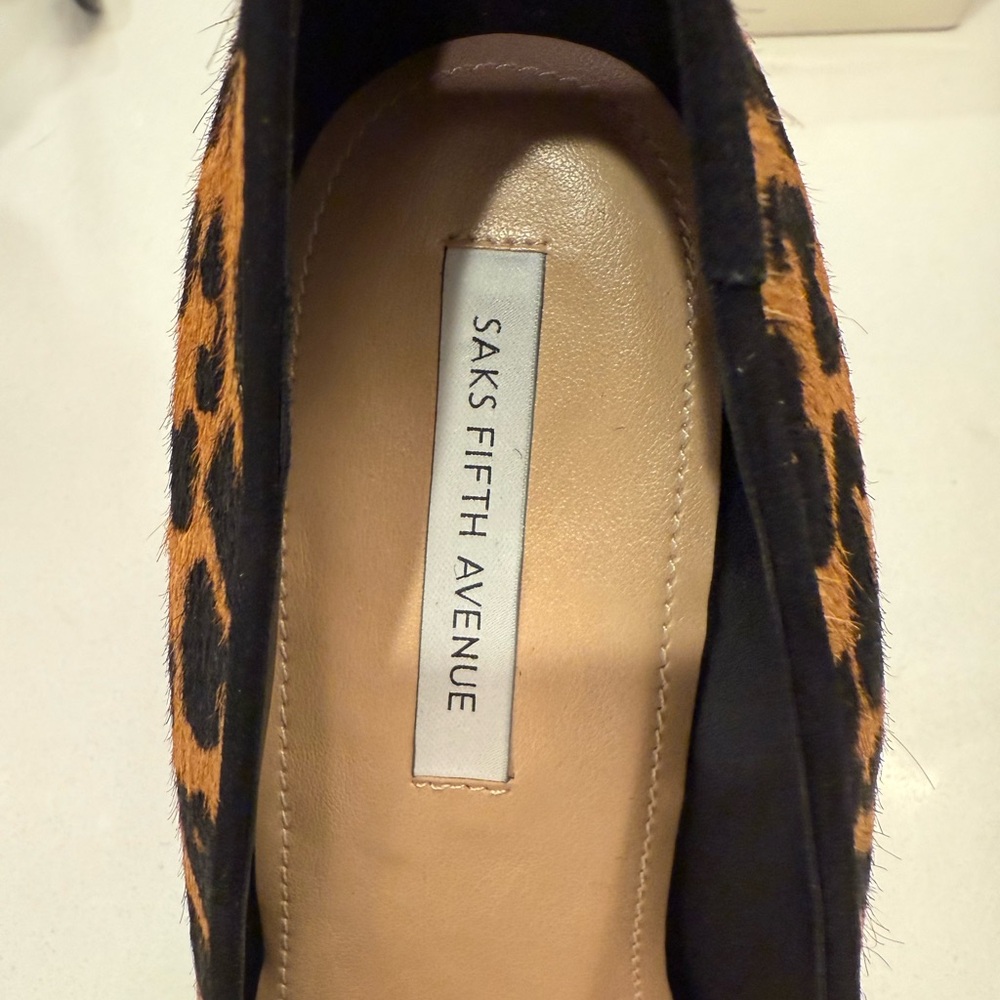 Saks Fifth Avenue Brown and Black Heels Stiletto Pumps - Picture 3 of 9